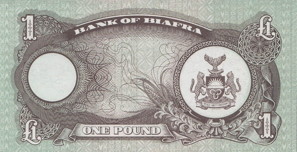 Biafra 1 funt Palma 1968 P-5a