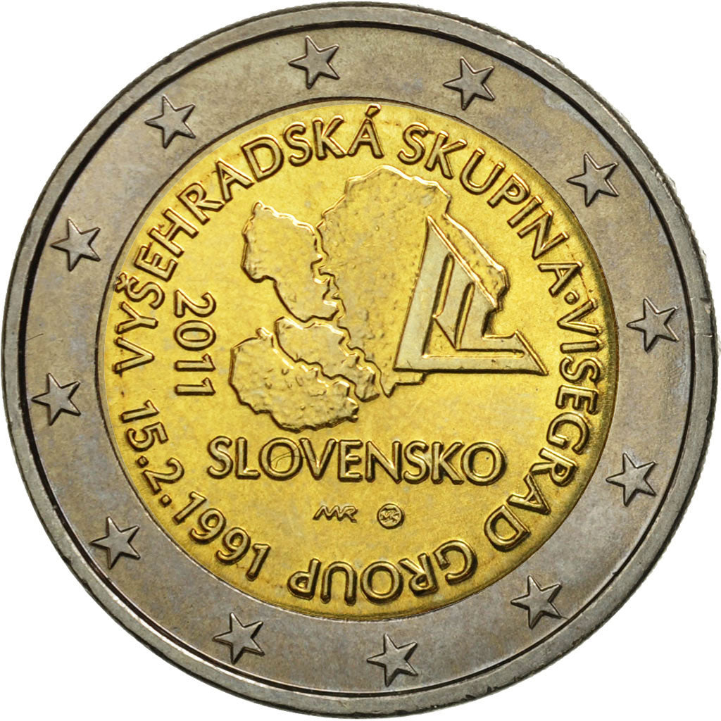 Słowak,
2 euro,
Wyszehrad