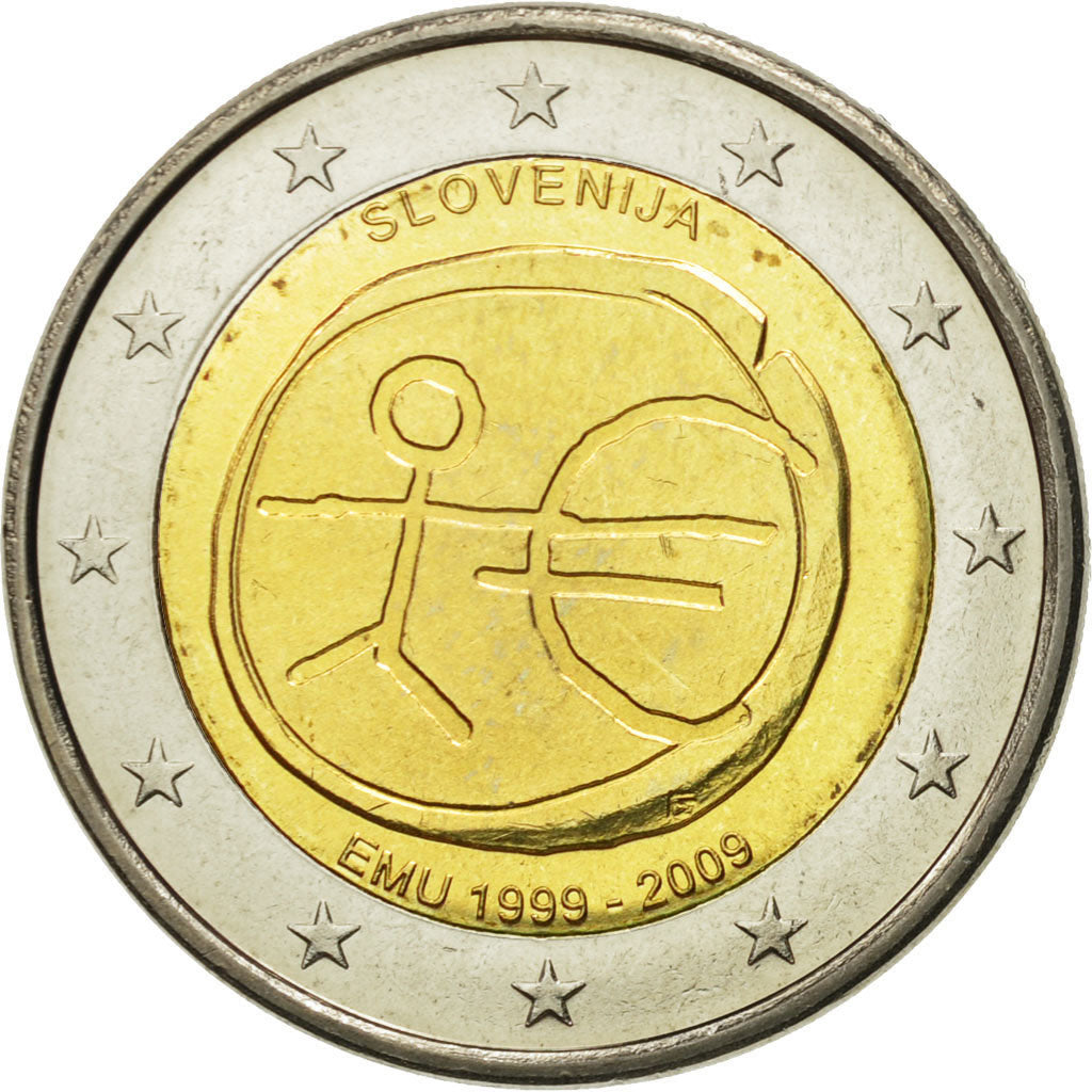 Słowenia,
2 euro,
10. Jahrestag der Europäischen Währungsunion
