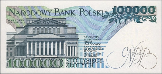 PRL 100000 zł Stanisław Moniuszko 1990 P-154a  BA