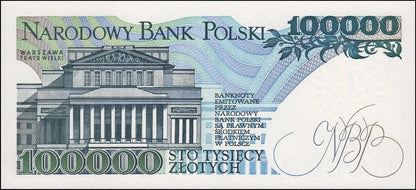 PRL 100000 zł Stanisław Moniuszko 1990 P-154a  BA