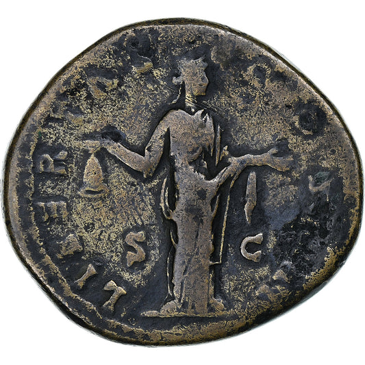 Antonin Pius, 
  
  Sestercjusz, 
  
  154-155