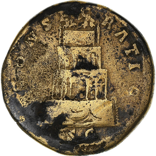 Divus Antonin Pius, 
  
  Sestercjusz, 
  
  161