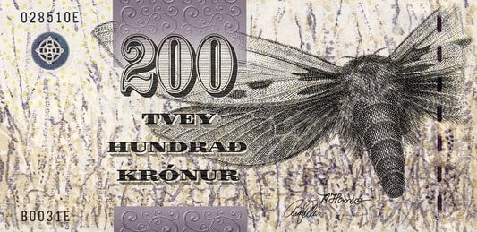 Wyspy Owcze 200 kroner Ćma 2003 P-26a
