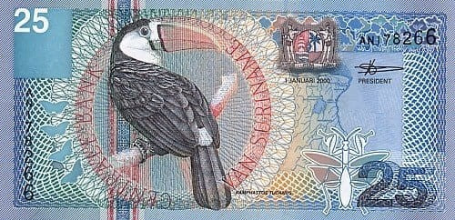 Surinam 25 guldenów Kwiaty 2000 P-148