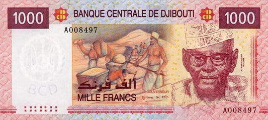 Dżibuti 1000 franków wielbłąd/ statek 2005 P-42