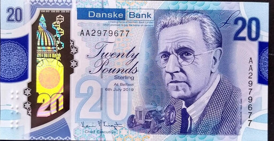 Irlandia PN 20 funtów Ratusz 2019 P-215a