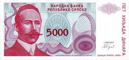 Bośnia i Hercegowina 5000 dinarów 1993 P-152