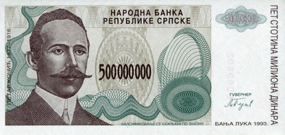 Bośnia i Hercegowina 500 000 000 dinarów 1993 P-158