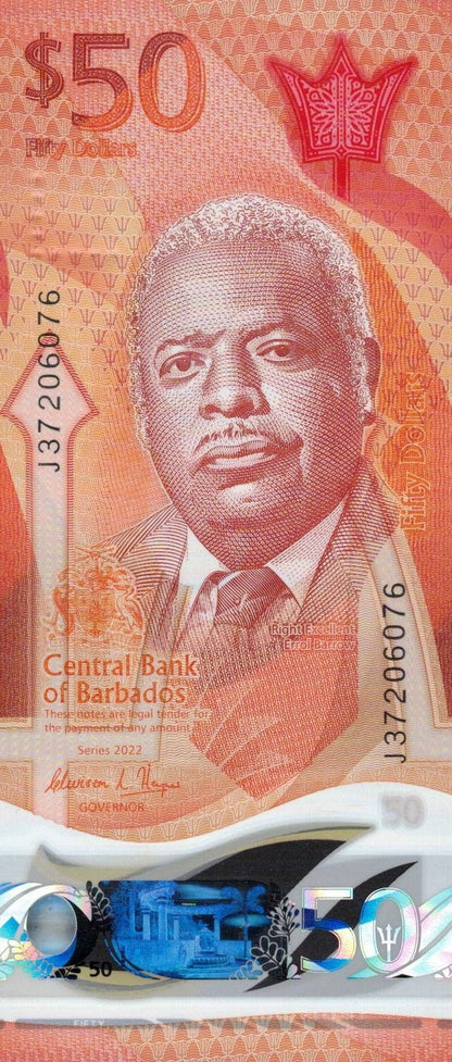 Barbados 50$ Skwer Niepodległości 2022 P-84