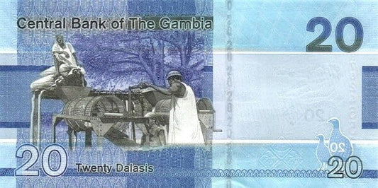 Gambia 20 Dalasi Ptaki 2023 P-39c