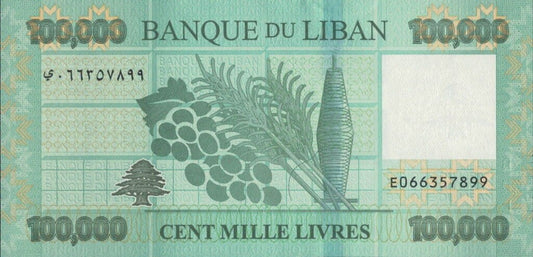 Liban 100 000 liwrów Rośliny 2023 P-105a