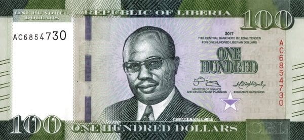 Liberia 100 dolarów Macierzyństwo 2017 P-35b