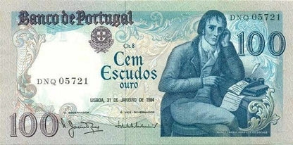 Portugalia 100 escudos Bocage 1984 P-178c.1
