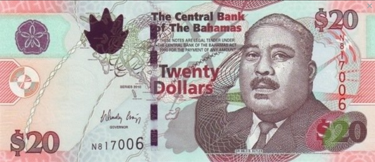 Bahamy 20 $ Port 2010 P-74Aa