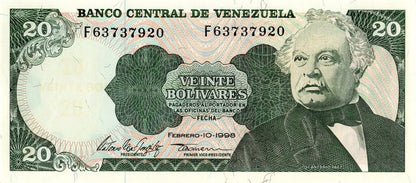 Wenezuela 20 Boliwarów J. Antonio Paez 1998 P-63f